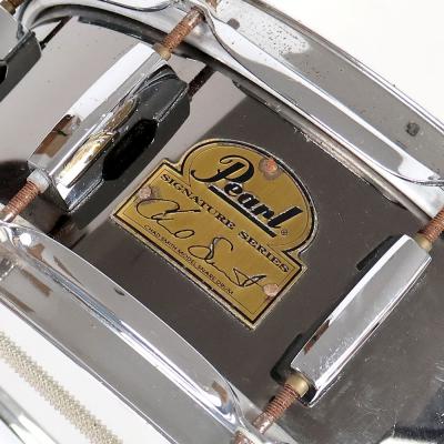 【中古】 チャドスミス シグネチャー スネアドラム パール Pearl CS1450 Chad Smith Signature 14×5 エンブレム