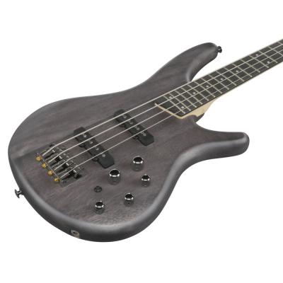 IBANEZ アイバニーズ SR280E-TKF Transparent Black Flat エレキベース ボディ斜め画像