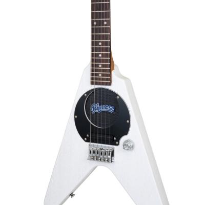 PIGNOSE ピグノーズ PGG-200V STWH Stained White w/Bag ヘッドホン付き アンプ内蔵エレキギター ボディ画像