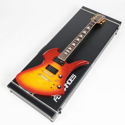 【中古】 エレキギター BURNY by FERNANDES MG-340X CS SKULLストラップ付き hideモデル チェリーサンバースト サスティナー搭載 スルーネック