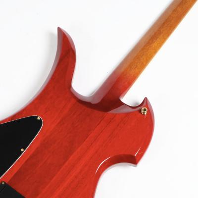 【中古】 エレキギター BURNY by FERNANDES MG-340X CS SKULLストラップ付き hideモデル チェリーサンバースト サスティナー搭載 スルーネック ネックヒール