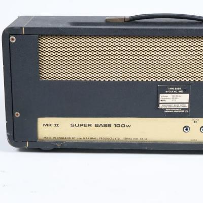 【中古】Marshall マーシャル 1992 JMP Super BASS MKII 100W 1975年製 真空管アンプ ギターアンプ ヘッド 背面