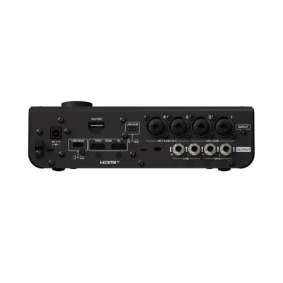 YAMAHA ヤマハ URX44V B URX Series Audio/Video Interface 6in/4out USB-C オーディオインターフェース ブラック リア画像