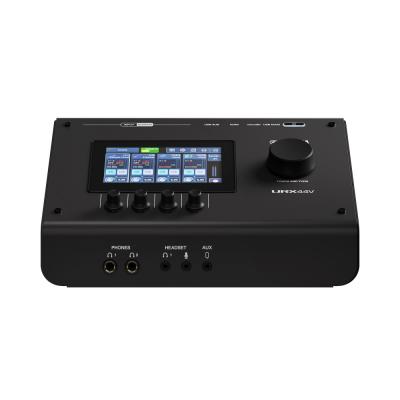 YAMAHA ヤマハ URX44V B URX Series Audio/Video Interface 6in/4out USB-C オーディオインターフェース ブラック フロント斜め画像