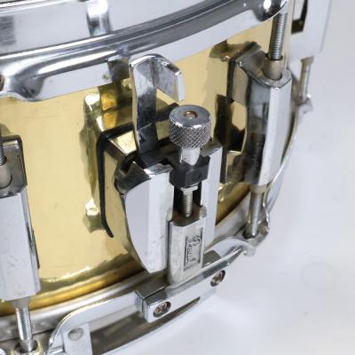 【中古】 スネアドラム パール Pearl BH-5214 Hammered Brass Shell 14x5.5 Made in Japan ストレイナー