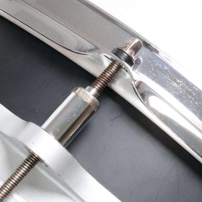 【中古】スネアドラム パール Pearl FREE FLOATING STEEL SHELL Black Finish 14×3.5 ピッコロスネア ボルト錆