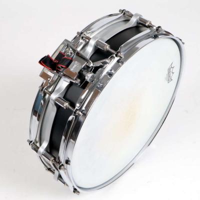 【中古】スネアドラム パール Pearl FREE FLOATING STEEL SHELL Black Finish 14×3.5 ピッコロスネア ストレイナー側