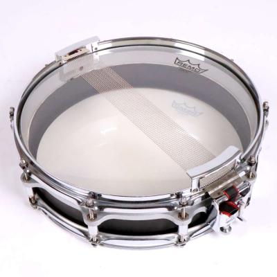 【中古】スネアドラム パール Pearl FREE FLOATING STEEL SHELL Black Finish 14×3.5 ピッコロスネア 裏面