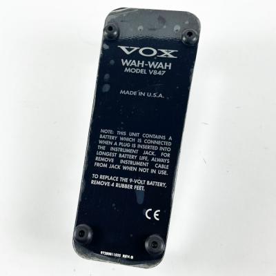【中古】 ワウペダル VOX V847 Made in USA ギターエフェクター 本体画像 裏