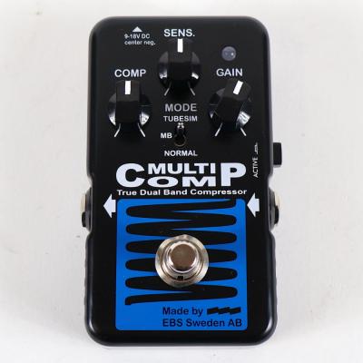 【中古】 ベース用エフェクター コンプレッサー EBS MULTICOMP BLUE LABEL マルチコンプ ブルーラベル 正面