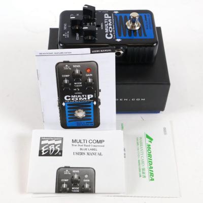 【中古】 ベース用エフェクター コンプレッサー EBS MULTICOMP BLUE LABEL マルチコンプ ブルーラベル 付属品