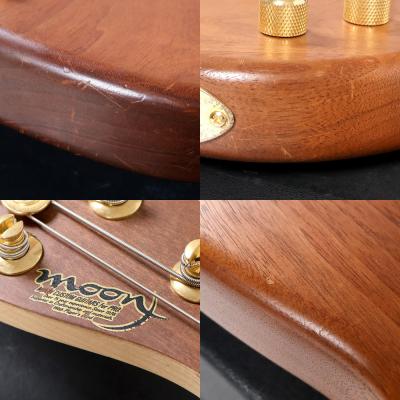【中古】 エレキベース MOON JJ-5-230B WN/E GO Walnut Natural オイルフィニッシュ Bartolini XTCTプリアンプ搭載 ムーン 傷など