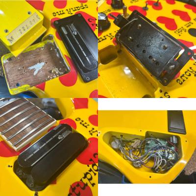 【中古】 BURNY by FERNANDES MG-145S HY hideモデル Yellow Heart イエローハート エレキギター 詳細画像