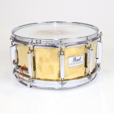 【中古】 スネアドラム パール Pearl BH-5214 Hammered Brass Shell 14x5.5 Made in Japan