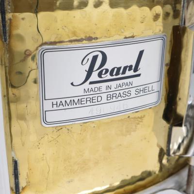 【中古】 スネアドラム パール Pearl BH-5214 Hammered Brass Shell 14x5.5 Made in Japan 詳細画像
