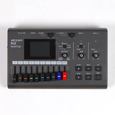 【中古】 ZOOM R12 マルチトラックレコーダー タッチ操作対応 8トラック仕様 正面