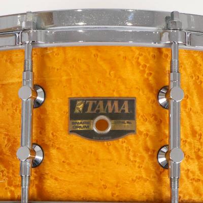【中古】 スネアドラム タマ TAMA BE346 BIRD’S EYE ALL MAPLE SNARE DRUMS 14x6.5 Made in Japan ラベル
