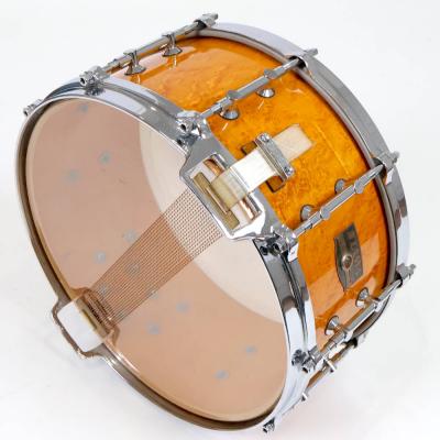 【中古】 スネアドラム タマ TAMA BE346 BIRD’S EYE ALL MAPLE SNARE DRUMS 14x6.5 Made in Japan スナッピー側