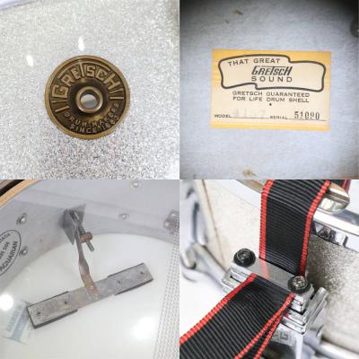 【中古】 スネアドラム グレッチ GRETSCH #4157 NAME BAND 14x5.5 ROUND BADGE 1960s ビンテージスネア 詳細画像