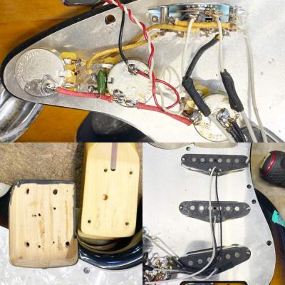 【中古】 エレキギター ESP Vintage Pus ST Maple FingerBoard 2TS オーダーモデル アッシュボディー仕様 内部