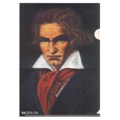 ゼンオン 全音 ZCF-3B 肖像画 A4クリアファイル 3枚セット バッハ ベートーベン ブラームス 詳細画像