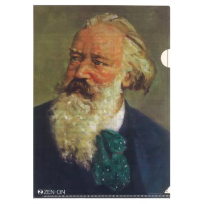 ゼンオン 全音 ZCF-3B 肖像画 A4クリアファイル 3枚セット バッハ ベートーベン ブラームス 詳細画像