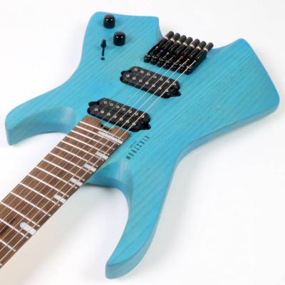 【訳あり】 VIKSTROM GUITARS VSMH-270 SBL アウトレット ヘッドレス ファンフレット 7弦ギター カッタウェイ側