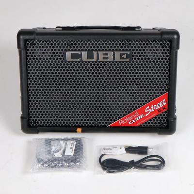【中古】 ギターアンプ ローランド ROLAND CUBE Street EX BK ステレオ ポータブルアンプ マイクスピーカー