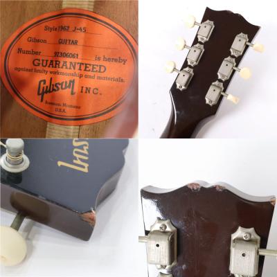 【中古】 アコースティックギター Gibson 1962 J-45 Vintage Sunburst 1996年製 ギブソン J45 詳細画像