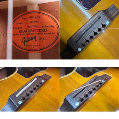 【中古】 アコースティックギター Gibson 1962 J-45 Vintage Sunburst 1997年製 ギブソン J45 詳細画像