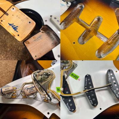 【中古】 エレキギター Fender Custom Shop W20 LTD 57 Stratocaster NOS 2TSB 2021年製 Hand Wiredピックアップ搭載 フェンダーカスタムショップ 1957 ストラトキャスター 内部