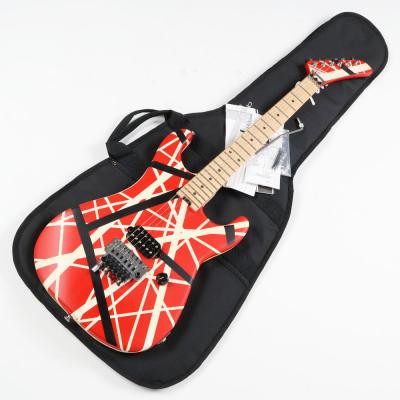 【中古】 エレキギター EVH Striped Series 5150 Maple Fingerboard Red with Black and White Stripes 2021年製 5150ステッカー欠損 Eddie Van Halen モデル