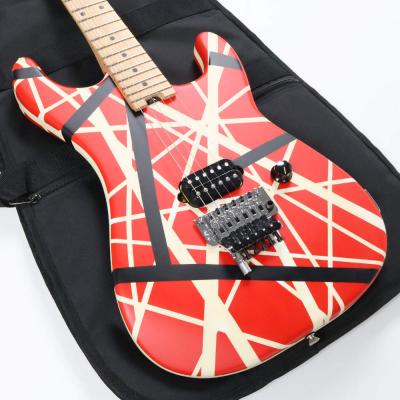 【中古】 エレキギター EVH Striped Series 5150 Maple Fingerboard Red with Black and White Stripes 2021年製 5150ステッカー欠損 Eddie Van Halen モデル ボディ