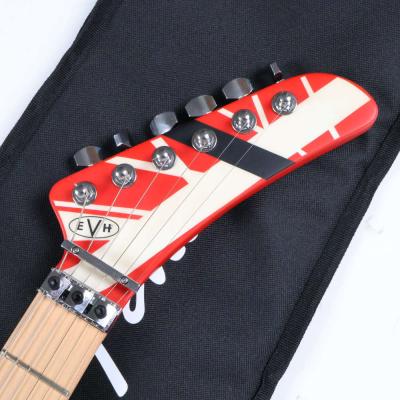 【中古】 エレキギター EVH Striped Series 5150 Maple Fingerboard Red with Black and White Stripes 2021年製 5150ステッカー欠損 Eddie Van Halen モデル ヘッド画像