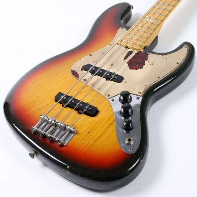 【中古】 Fender USA フェンダー Jazz Bass 1973年製 MOD ジャズベース ブロックインレイ 4点止めネック エレキベース トップ