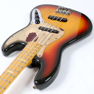 【中古】 Fender USA フェンダー Jazz Bass 1973年製 MOD ジャズベース ブロックインレイ 4点止めネック エレキベース カッタウェイ側