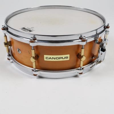 【中古】 スネアドラム カノウプス CANOPUS Maple Shell 14x5 初期モデル アングル