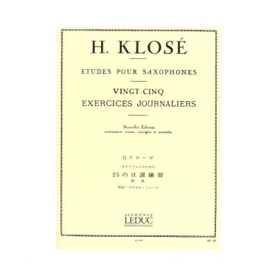 クローゼ ミュール サクソフォンのための25の日課練習 ルデュック社ライセンス版 ヤマハミュージックメディア
