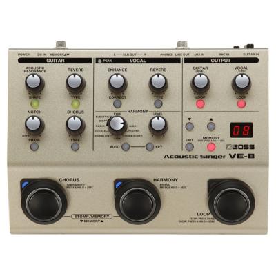 【訳あり】 BOSS VE-8 Acoustic Singer ギター&ボーカル用エフェクター アウトレット