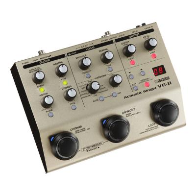 【訳あり】 BOSS VE-8 Acoustic Singer ギター&ボーカル用エフェクター アウトレット 本体画像 斜め