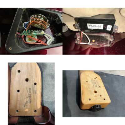 【中古】 エレキギター Music Man Luke 1 Pearl Red 1994年製 初代Steve Lukather Signature Model EMGピックアップ フロイドローズブリッジ搭載 ピックアップ、ネック