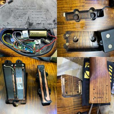 【中古】WARWICK ワーウィック Streamer LX Jazzman 4st Antique Tobacco Transparent Satin 2008年製 エレキベース 内部