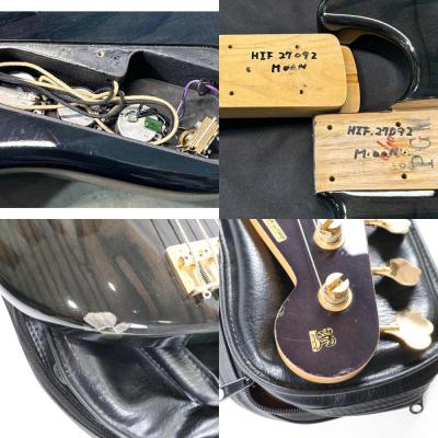 【中古】 エレキベース MOON JJ-4 シースルーブラック moonオリジナルピックアップ搭載 パッシブ仕様 内部 傷