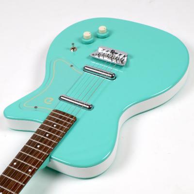 【訳あり】アウトレット 旧仕様ヘッド Danelectro ダンエレクトロ 56 SINGLE CUTAWAY AQUA エレキギター ネックジョイント側