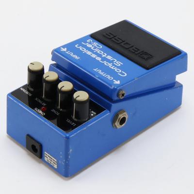 【中古】 コンプレッサー エフェクター BOSS CS-3 Compression Sustainer Made in Japan ギターエフェクター 本体画像 斜め 2
