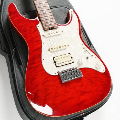 【中古】 ESP SNAPPER-CTM Quilted Maple Top スナッパー 2004年製 エレキギター See Thru Red Sunburst ボディ画像