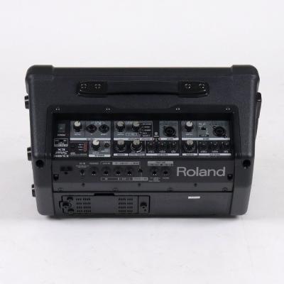 【中古】 ギターアンプ ローランド ROLAND CUBE Street EX BK ステレオ ポータブルアンプ マイクスピーカー 背面