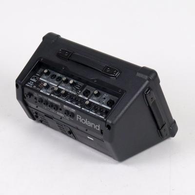 【中古】 ギターアンプ ローランド ROLAND CUBE Street EX BK ステレオ ポータブルアンプ マイクスピーカー 全体