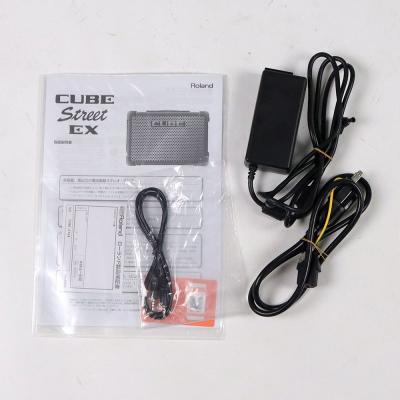 【中古】 ギターアンプ ローランド ROLAND CUBE Street EX BK ステレオ ポータブルアンプ マイクスピーカー 付属品