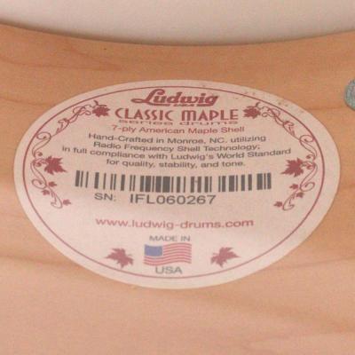【中古】 スネアドラム ラディック Ludwig LS403 Classic Maple 14x6.5 ラベル